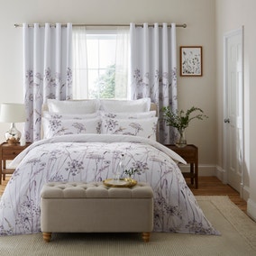 Dorma Purity Meadow Mauve 100% Cotton Duvet Cover & Pillowcase Set