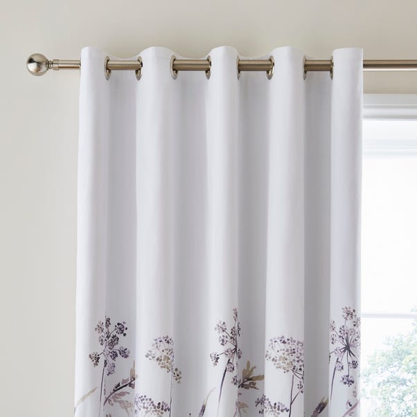 Dorma Purity Meadow Mauve Blackout Eyelet Curtains image 1 of 6