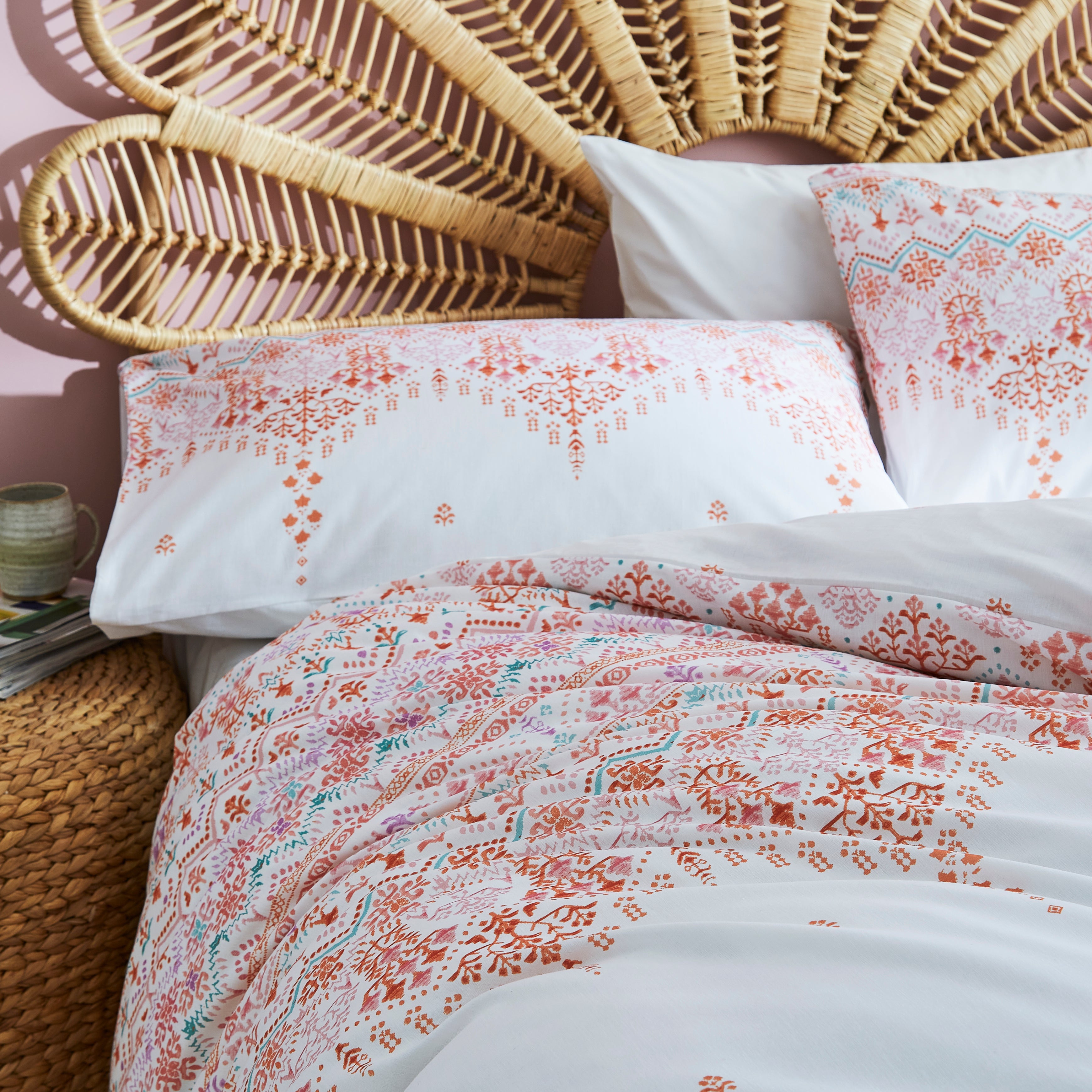 Maeva Tile Print Duvet Cover Set | Dunelm