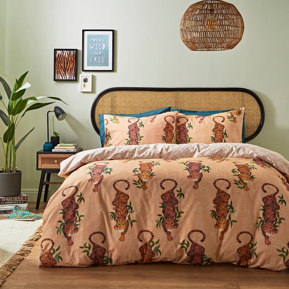 Tiger Foliage Duvet Cover And Pillowcase Set