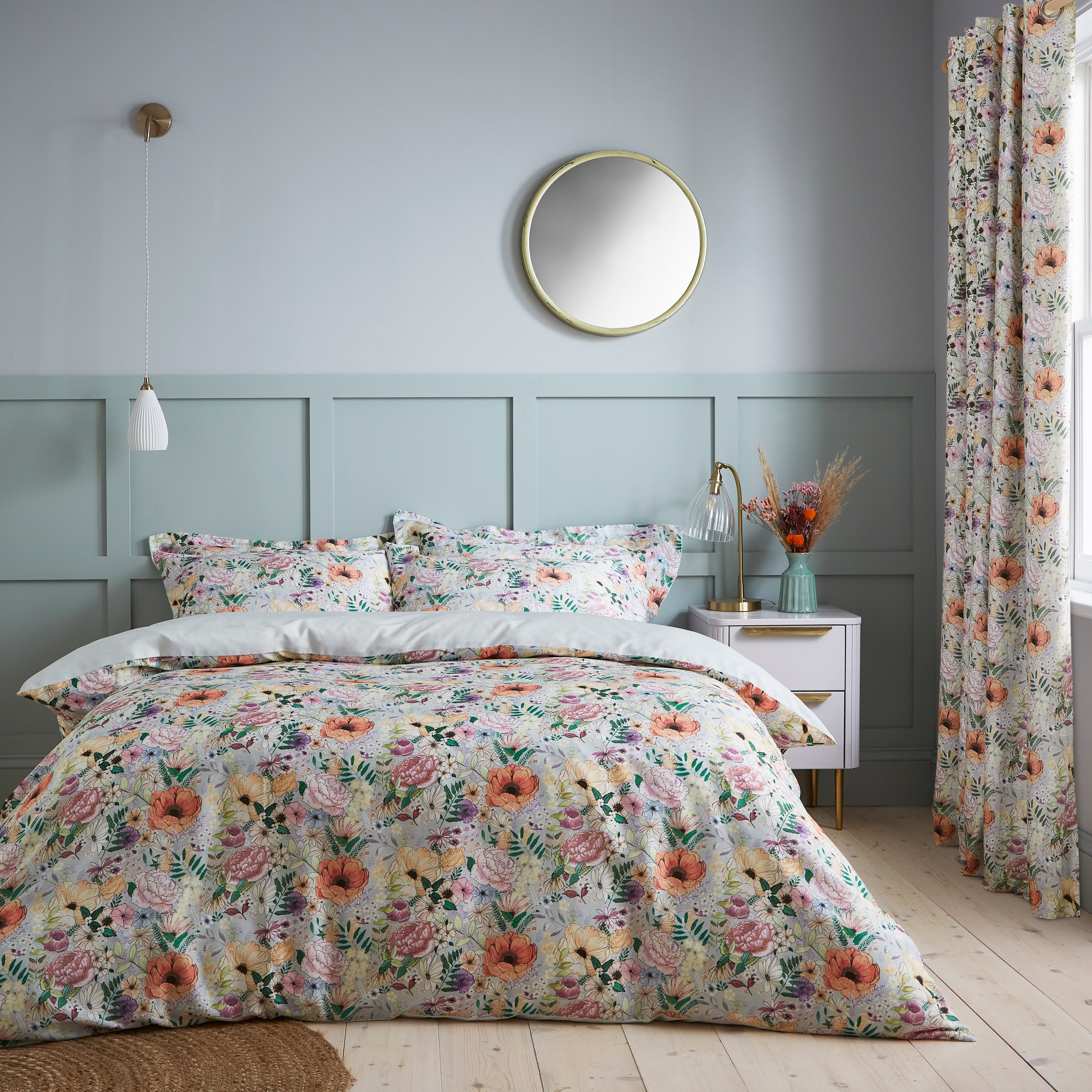 Gillingham Floral Duvet Cover Set Blue