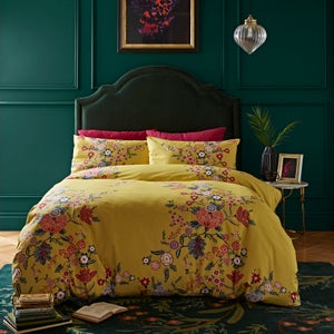 Tiverton Floral Trail 100 Cotton Sateen Duvet Cover & Pillowcase Set