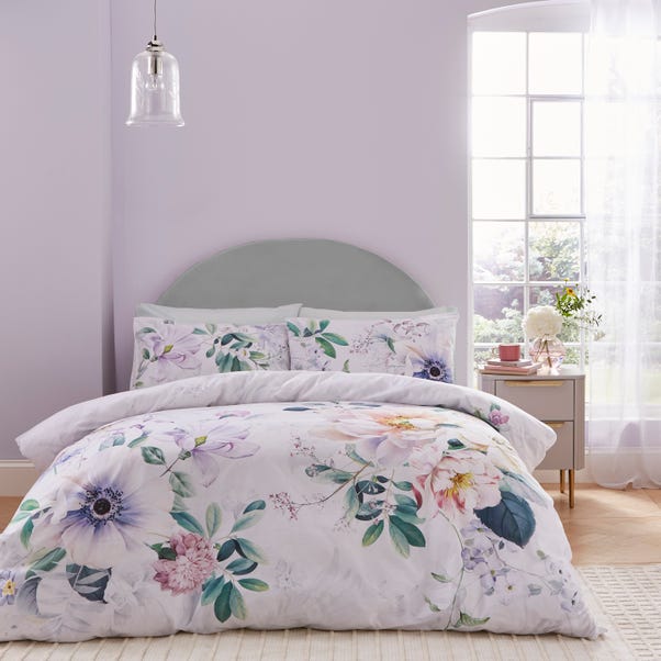 Tansy Floral Cotton Sateen Duvet Cover Set image 1 of 4