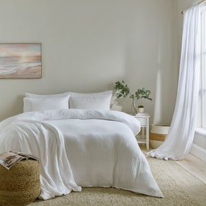 Cotton Muslin Duvet Cover And Pillowcase Set