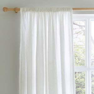 Cotton Muslin Slot Top Curtains