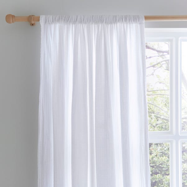 Cotton Muslin White Curtains image 1 of 4