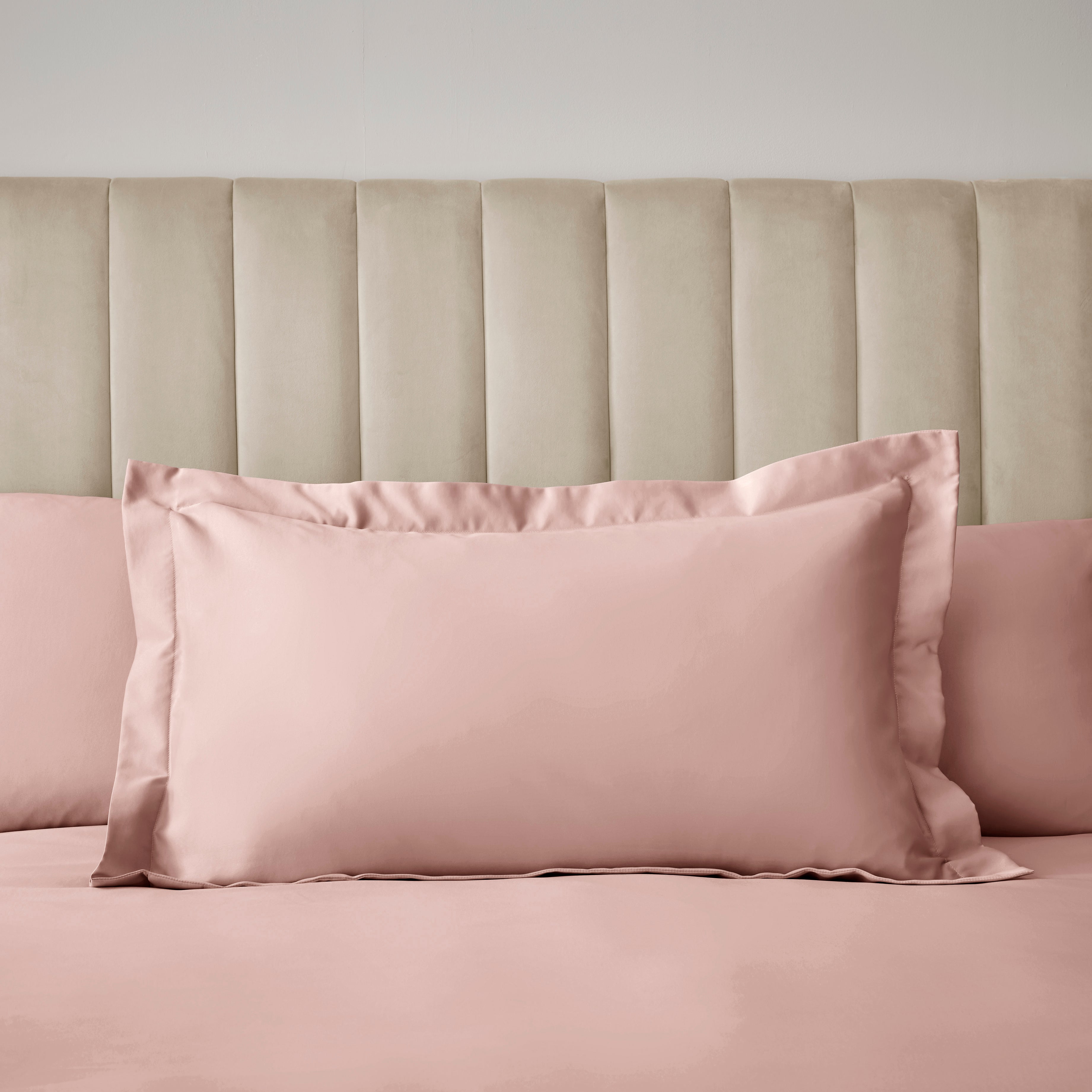 Soft Silky Oxford Pillowcase Peach Blush
