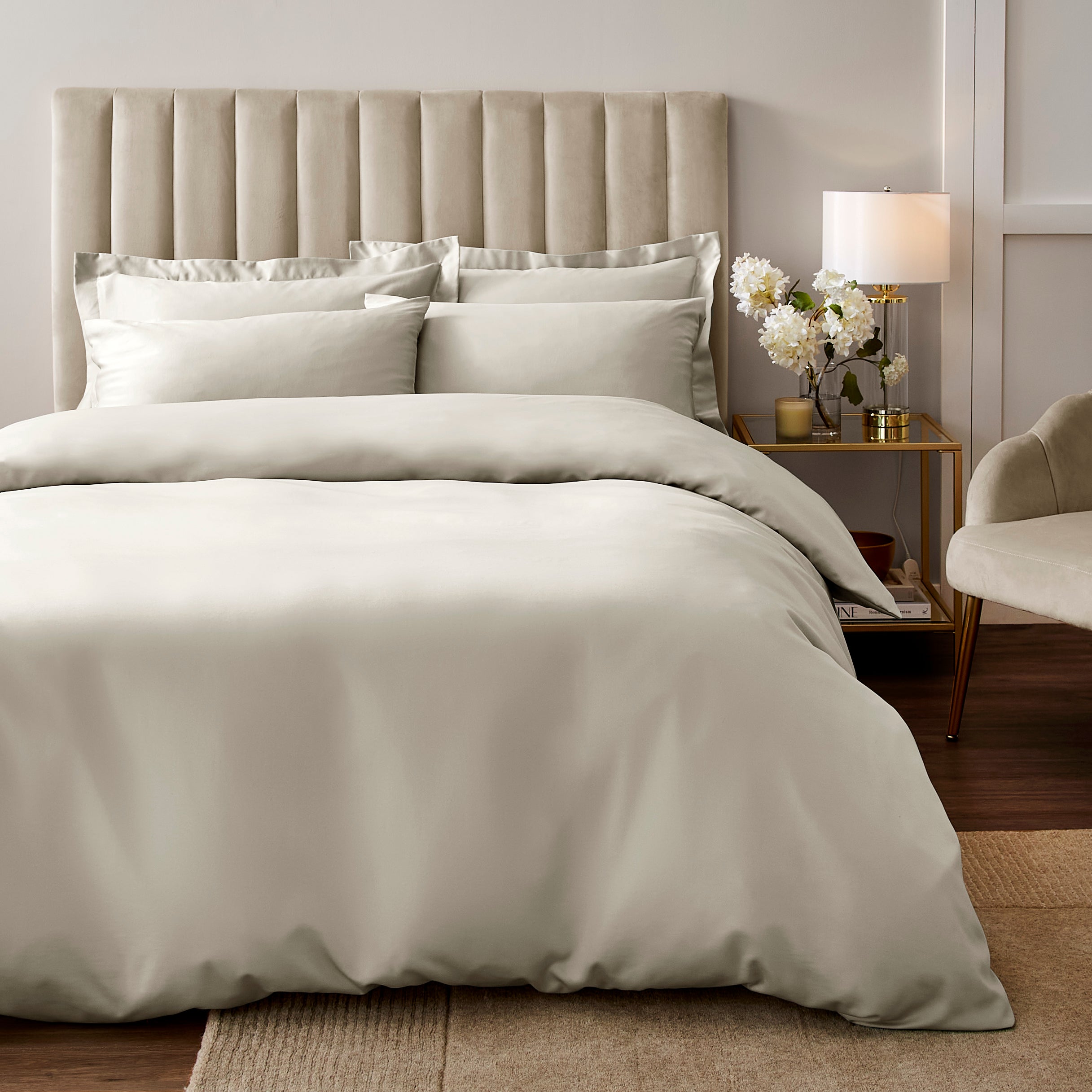 Soft Silky Duvet Cover And Pillowcase Set Natural