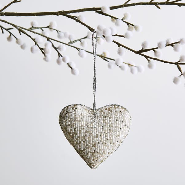 Embroidered Heart Hanging Decoration image 1 of 3