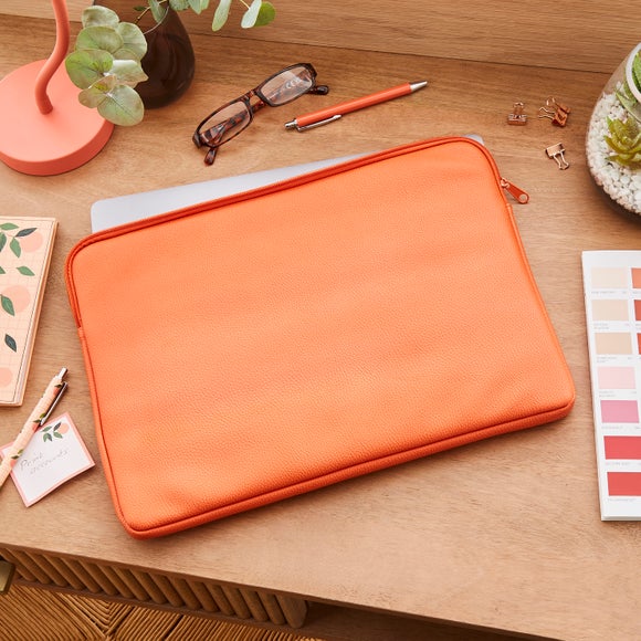 Faux leather laptop case best sale