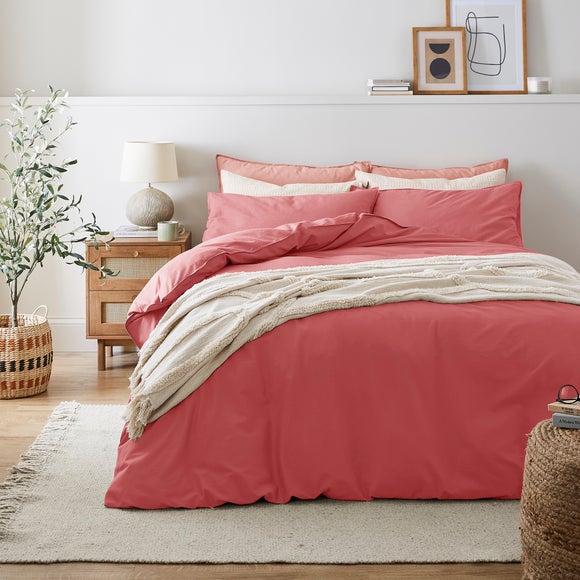 Recycled Cotton Duvet Cover and Pillowcase Set Dunelm