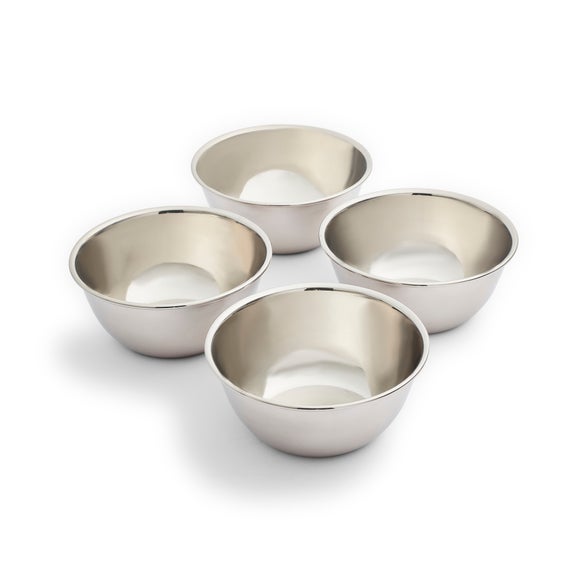 4 Piece Stainless Steel Bowl Set | Dunelm