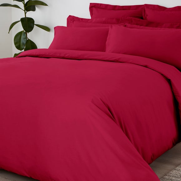 Non Iron Plain Dye Duvet Cover Dunelm