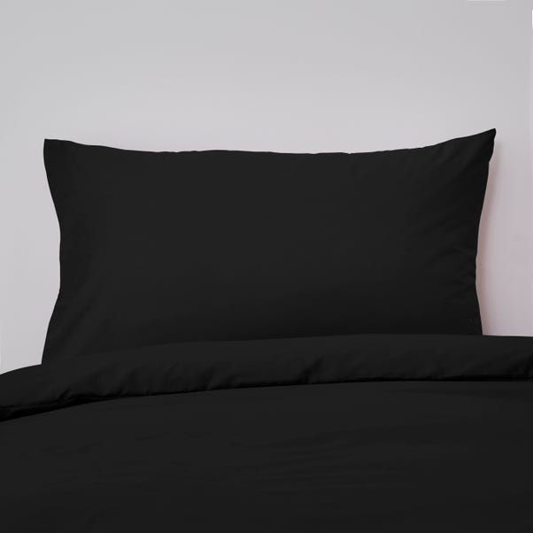 Non Iron Plain Dye Black Standard Pillowcase image 1 of 1