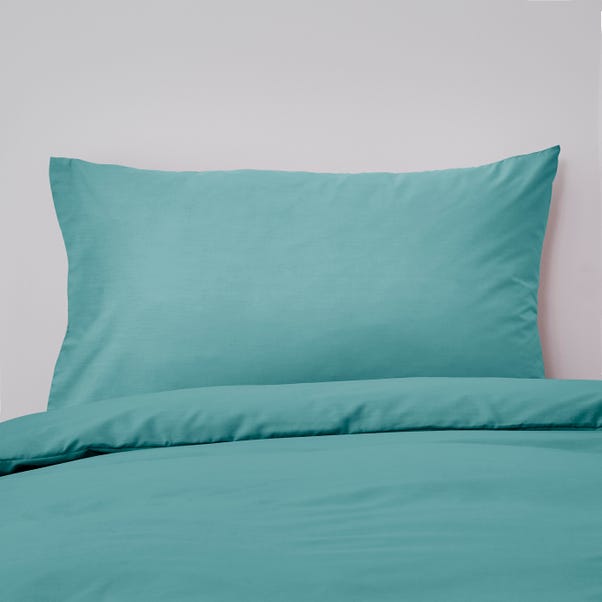 Pack of 2 Non Iron Plain Dye Aqua Standard Pillowcases image 1 of 1