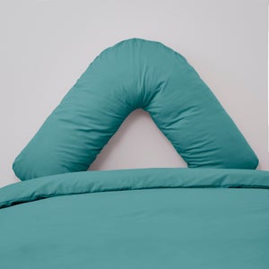 Non Iron Plain Dye Aqua V-shaped Pillowcase