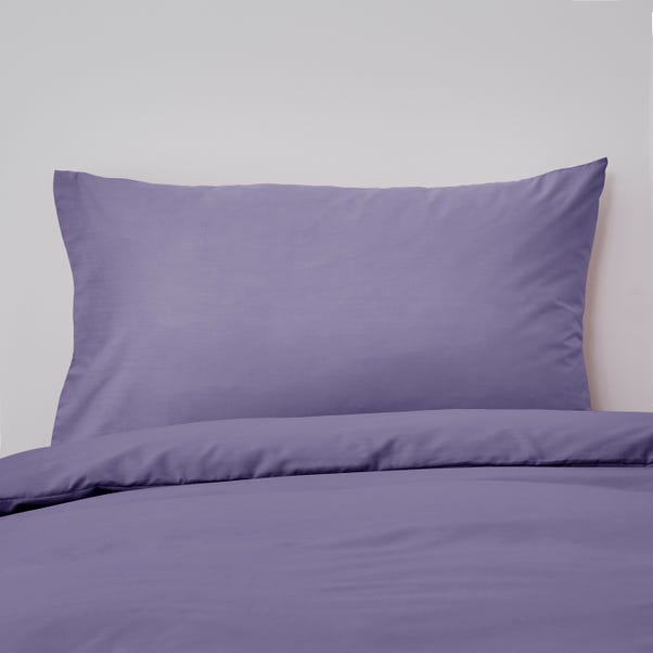 Set of 2 Non Iron Plain Dye Purple Standard Pillowcases image 1 of 1