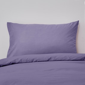 Set of 2 Non Iron Plain Dye Purple Standard Pillowcases