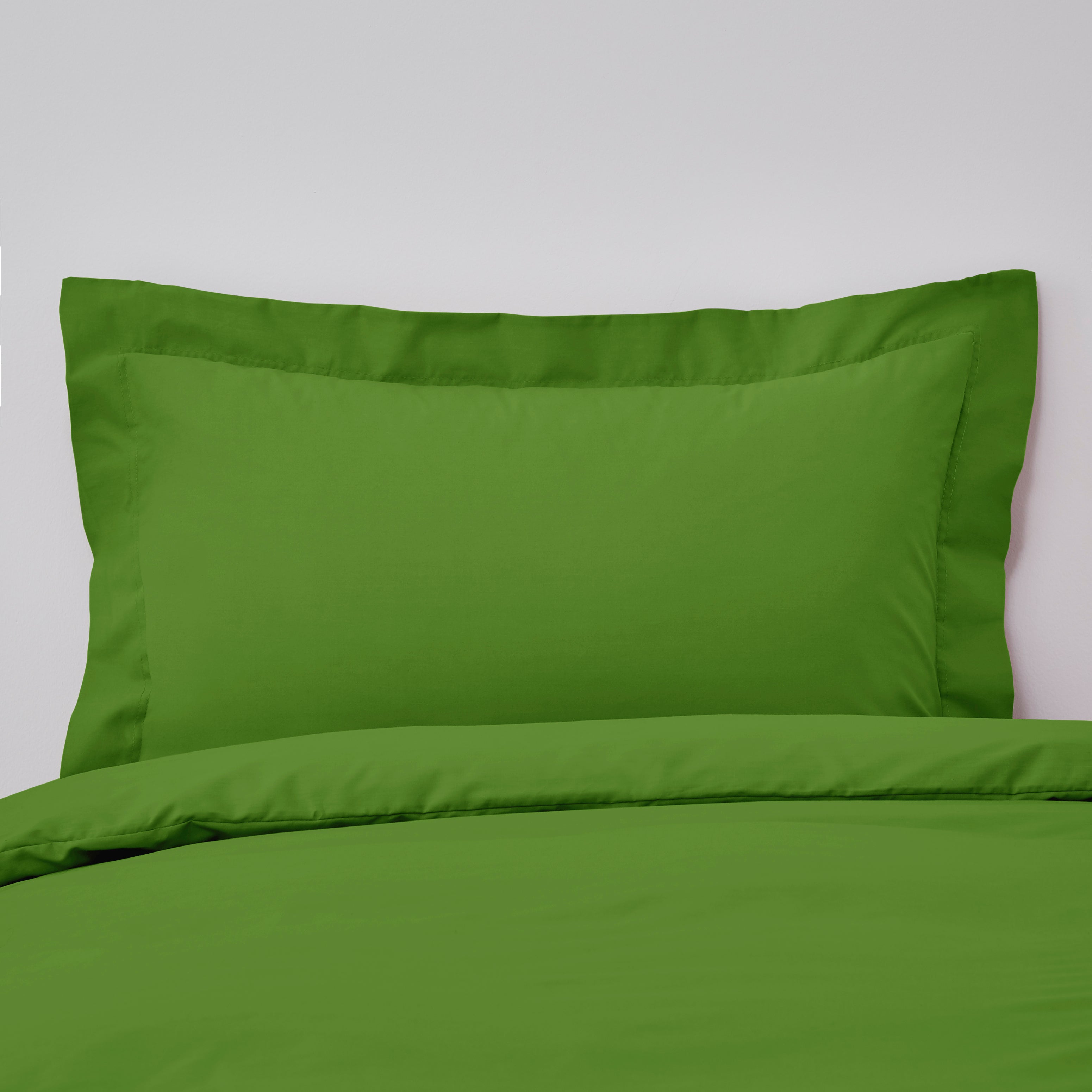 Non Iron Plain Dye Apple Green Oxford Pillowcase Apple Green