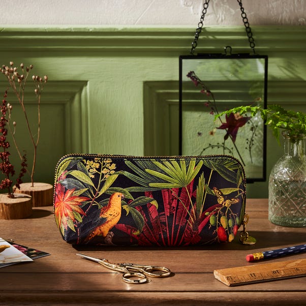 Recycled Leather Tropical Treasures Pencil Case image 1 of 4