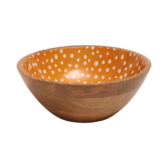 Photo 2 of Dexam Sintra Mango Wood Spotted Salad Bowl
