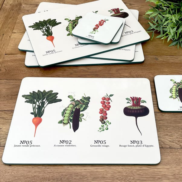 RHS by Dexam Benary Vegetables Set of 4 Placemats image 1 of 4
