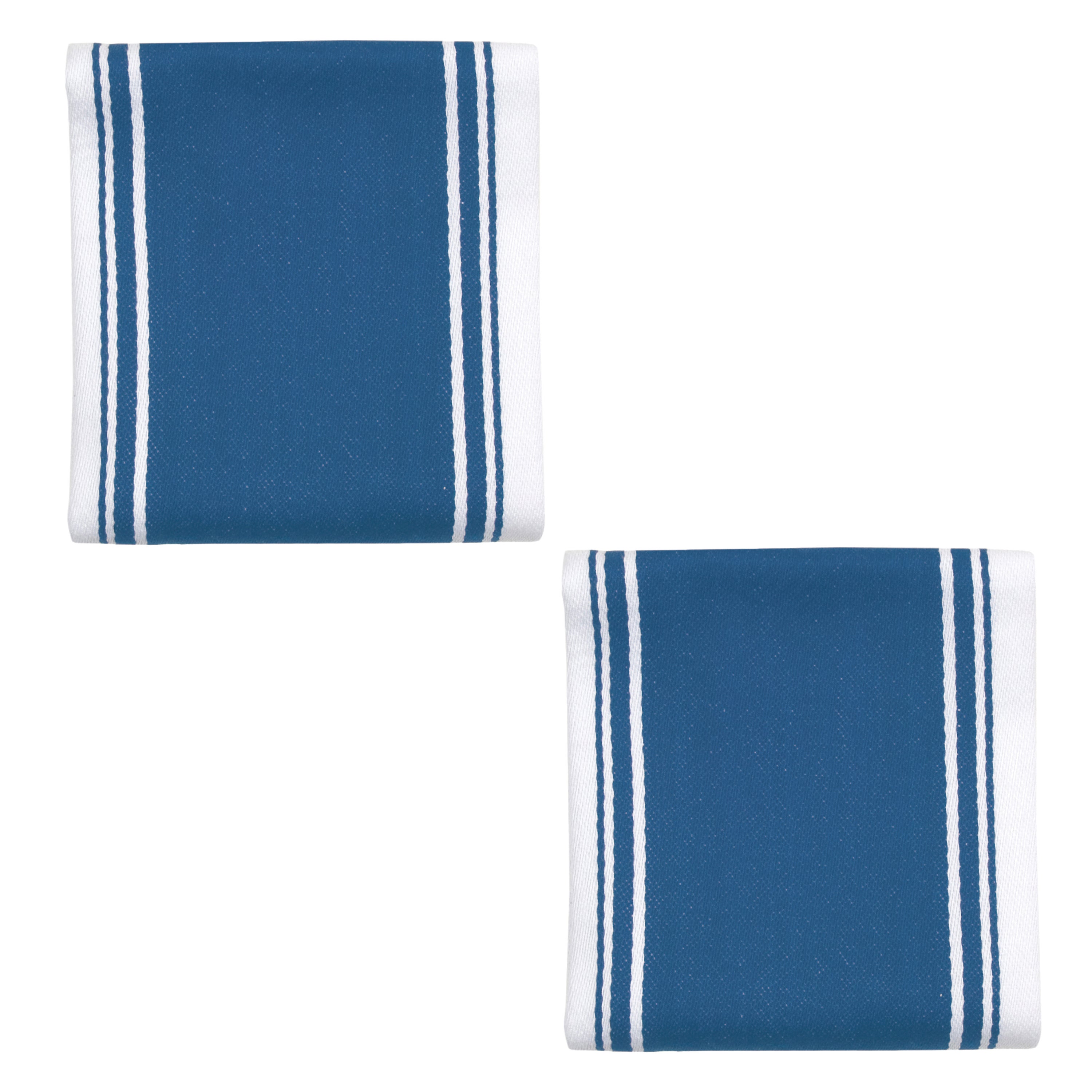 Dexam Set Of 2 Love Colour Striped Tea Towels Blue