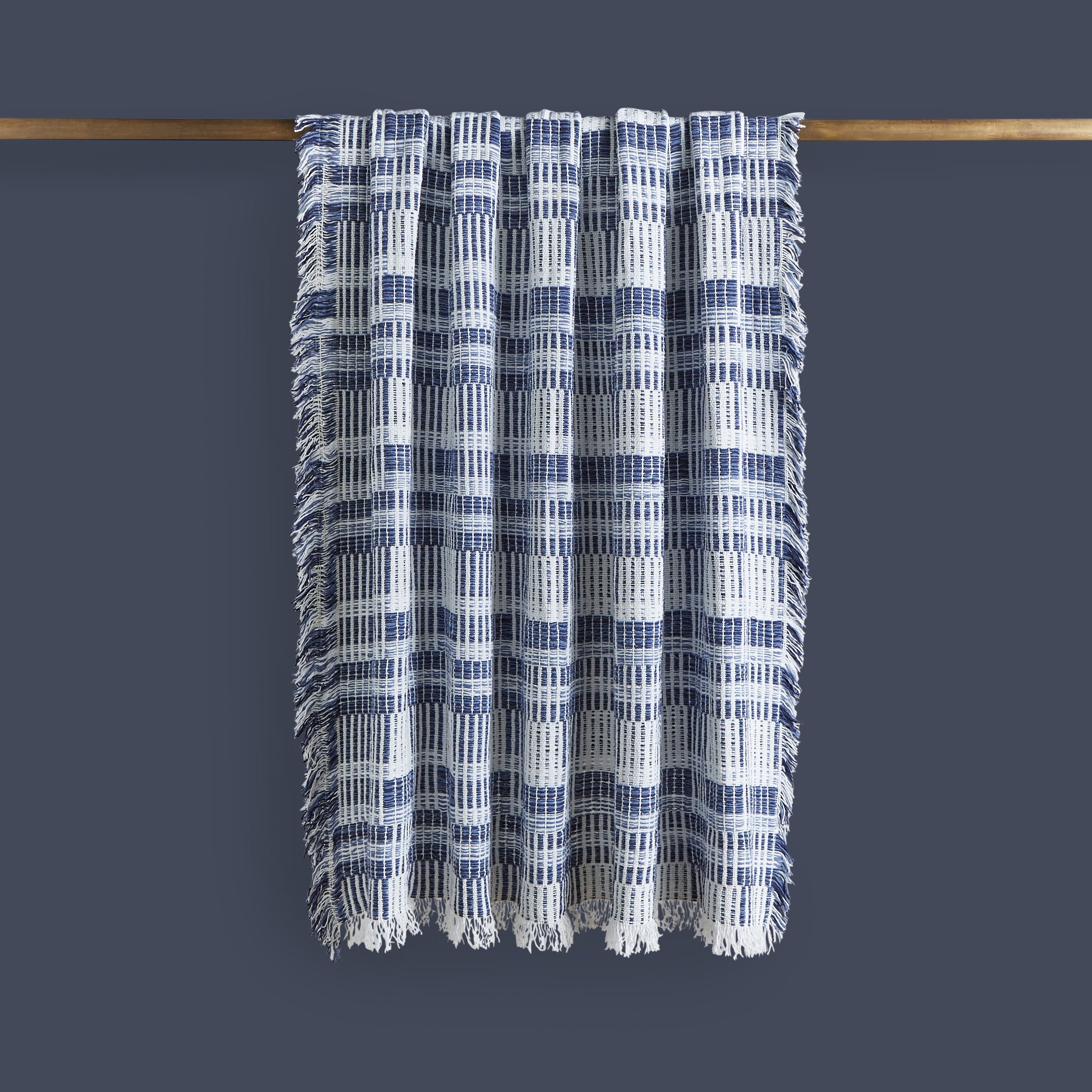 West Grid Throw Blue