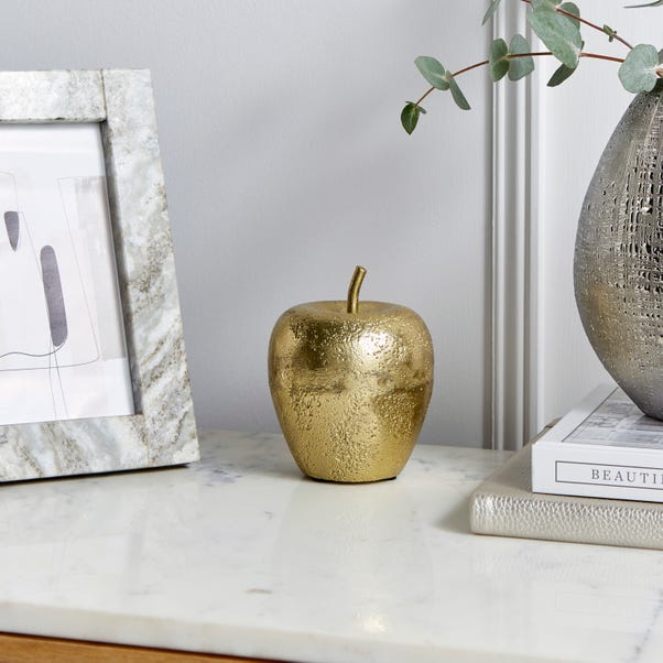 Recycled Aluminium Gold Apple Ornament image 1 of 3