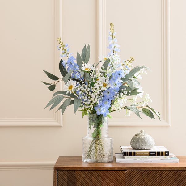 Artificial Daisy and Delphinium Bouquet image 1 of 4