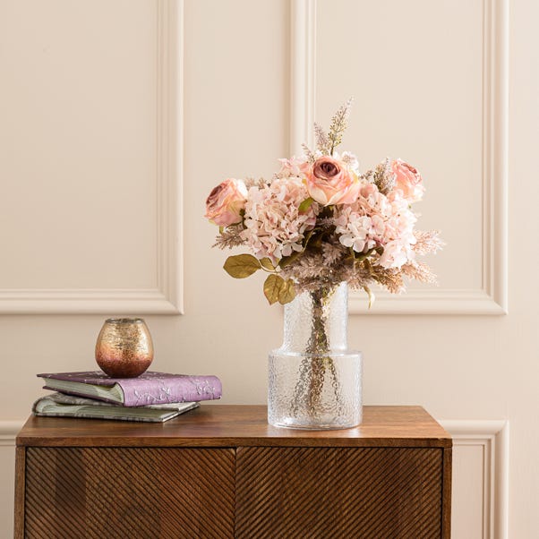 Artificial Dried Pink Peony Bouquet image 1 of 5