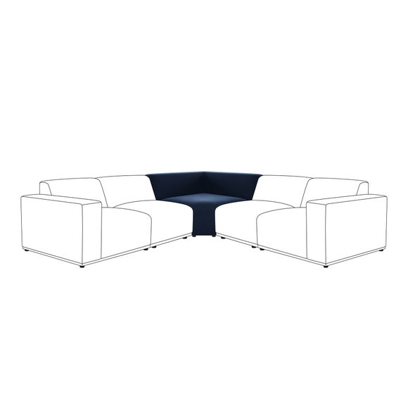 Modular Cruz Velvet Corner Seat