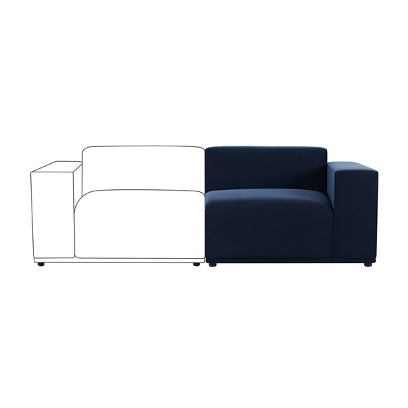 Modular Cruz Velvet Right Hand Seat