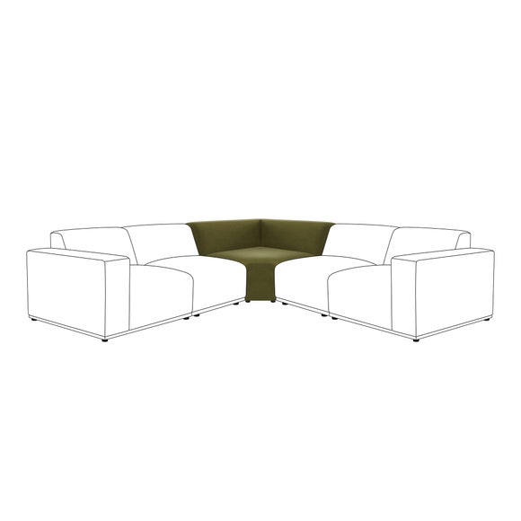 Modular Cruz Velvet Corner Seat