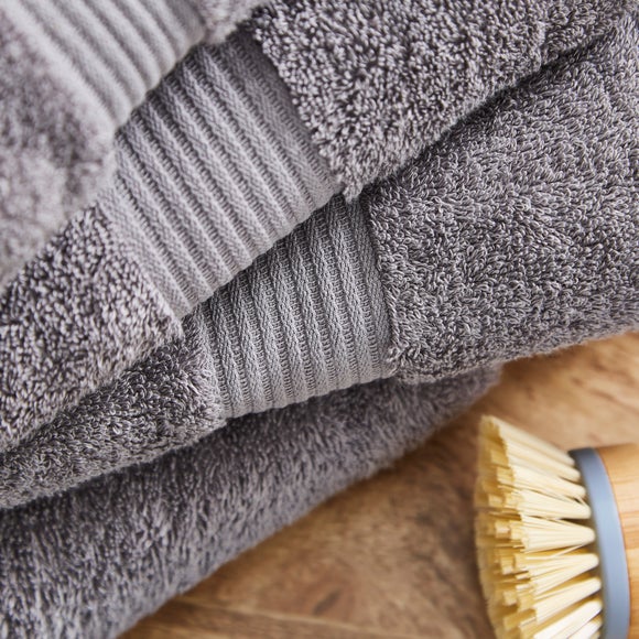 Hotel Egyptian Cotton Dove Grey Towel Dunelm