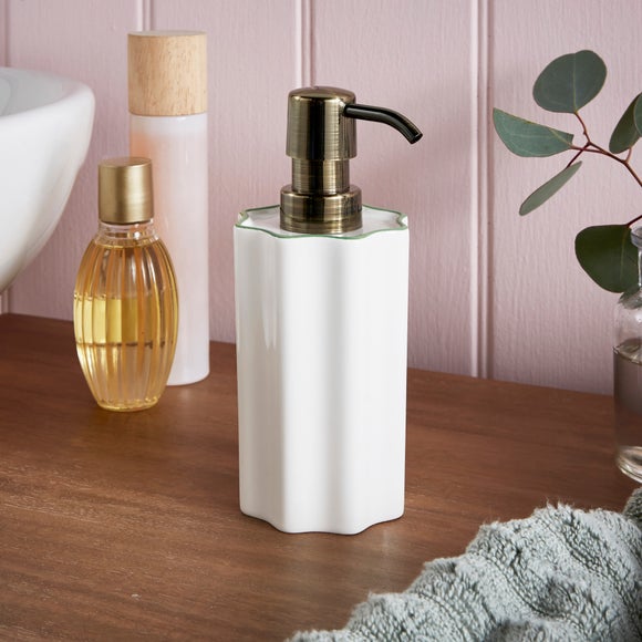 Click to view product details and reviews for Heart And Soul Scalloped Soap Dispenser.
