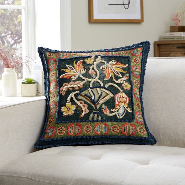 Embroidered Vase Cushion image 1 of 6