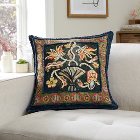 Embroidered Vase Cushion
