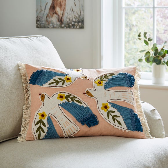 Click to view product details and reviews for Heart Soul Applique Birds Cushion 30x50.