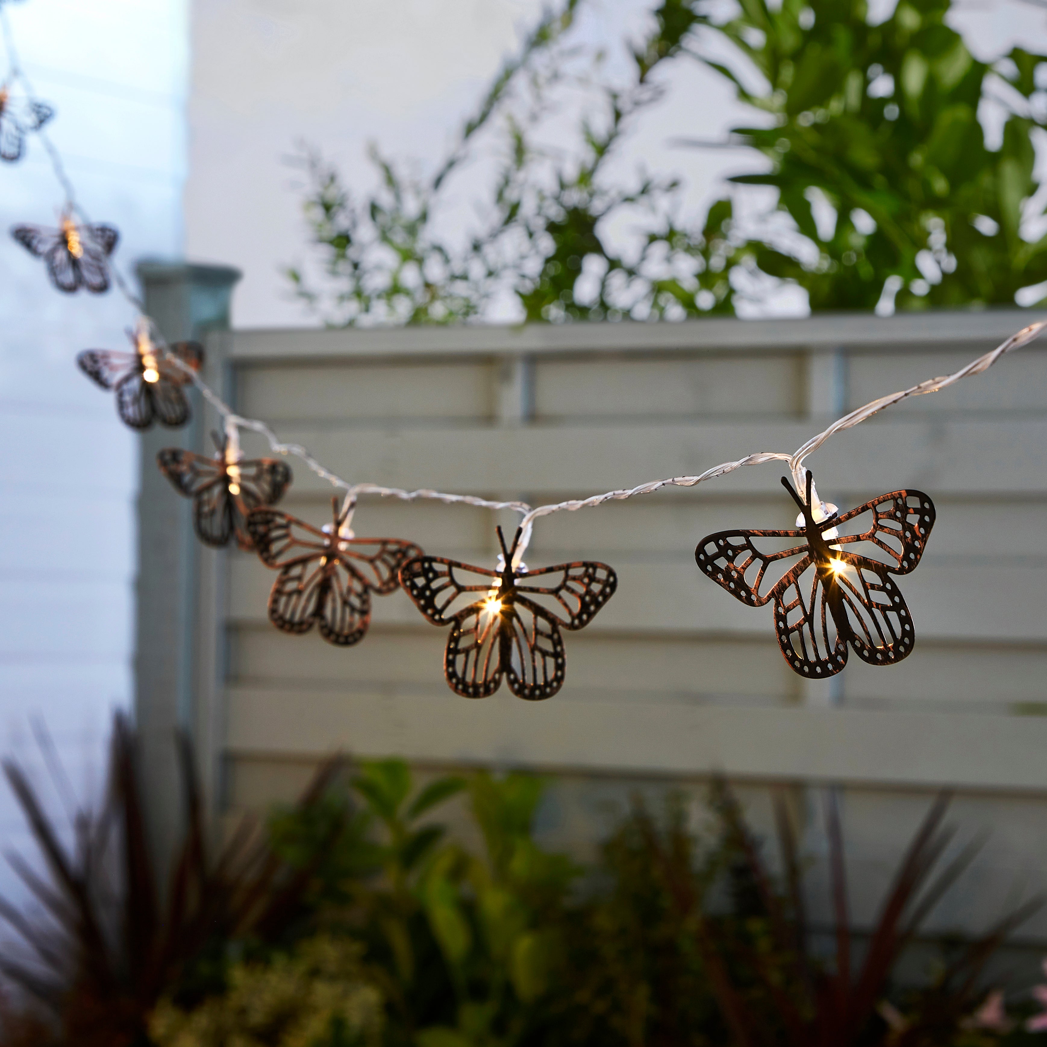 Butterfly 10 LED Indoor Outdoor String Lights