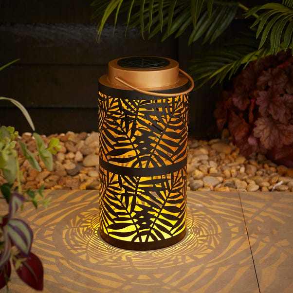 Decorative Metal Indoor Outdoor Solar Lantern image 1 of 4