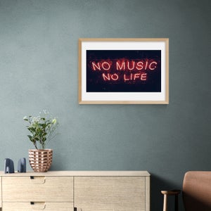 East End Prints No Music No Life Framed Print