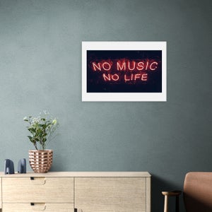 East End Prints No Music No Life Framed Print