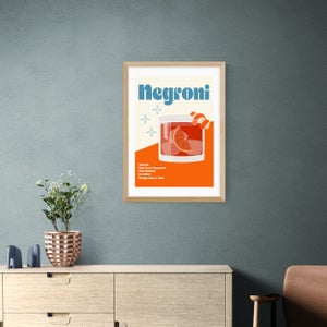 East End Prints Negroni Cocktail Framed Print