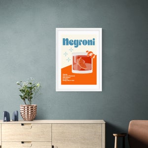 East End Prints Negroni Cocktail Framed Print
