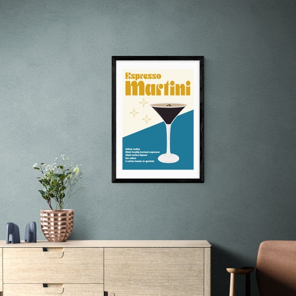 East End Prints Espresso Martini Cocktail Framed Print Dunelm