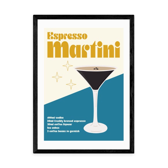 East End Prints Espresso Martini Cocktail Framed Print Dunelm