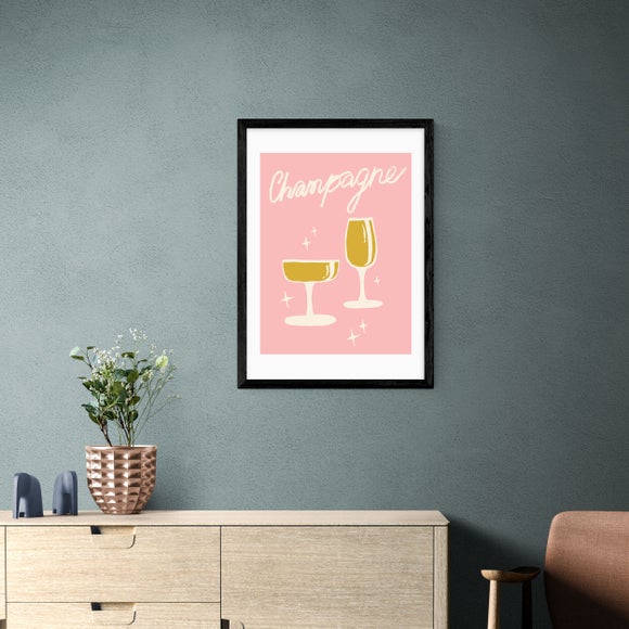 East End Prints Champagne Framed Print