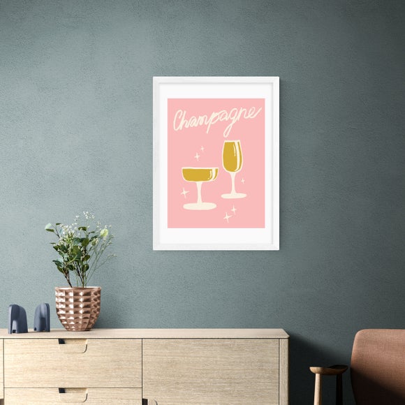 East End Prints Champagne Framed Print
