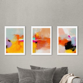 Set of 3 East End Prints Yellow Blush Gallery Wall Framed Prints